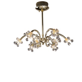 Octavia French Gold Crystal Ceiling Lights Diyas Multi Arm Crystal Fittings Octavia French Gold Crystal Ceiling Lights Diyas Multi Arm Crystal Fittings